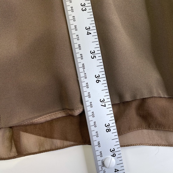 VERA WANG Brown Mesh Sleeve Dress Choker Size 10 - Picture 11 of 11